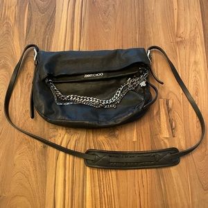 Jimmy Choo - Biker Chain-Detailed Shoulder Bag, Black